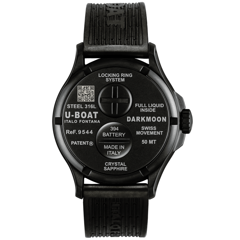 U Boat DARKMOON 44 MM BK BLACK CURVED PVD Nuova