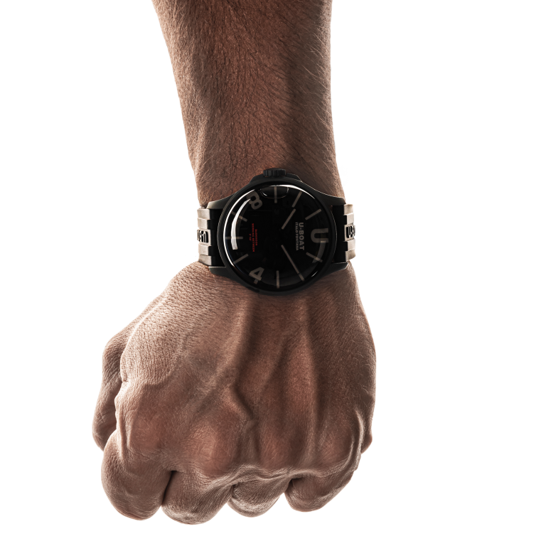 U Boat DARKMOON 44 MM BK BLACK CURVED PVD Nuova