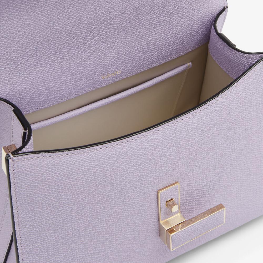 Valextra Borsa a mano Donna Mini di Lusso in Pelle Lilla | Valextra Iside Novità