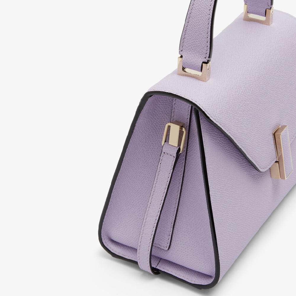 Valextra Borsa a mano Donna Mini di Lusso in Pelle Lilla | Valextra Iside Novità