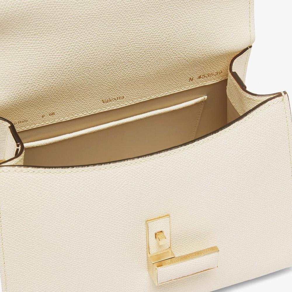 Valextra Iside: Borsa a mano Mini in Pelle Bianca | Valextra Online