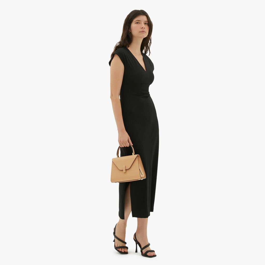 Valextra Borsetta a mano in Pelle Beige con tracolla | Valextra Iside Outlet