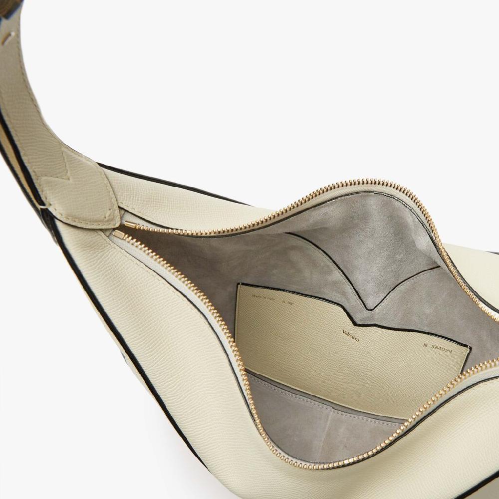 Valextra Borsa hobo da Donna di Lusso in pelle Bianca | Valextra Vivi Saldi
