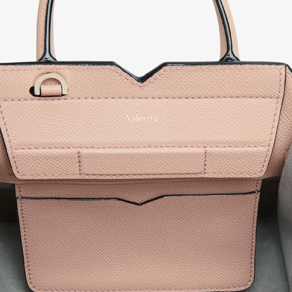 Valextra Borsa a Tracolla Milano Micro | Pelle di vitello Millepunte Soft | Rosa Bonne Mine | Valextra In Linea