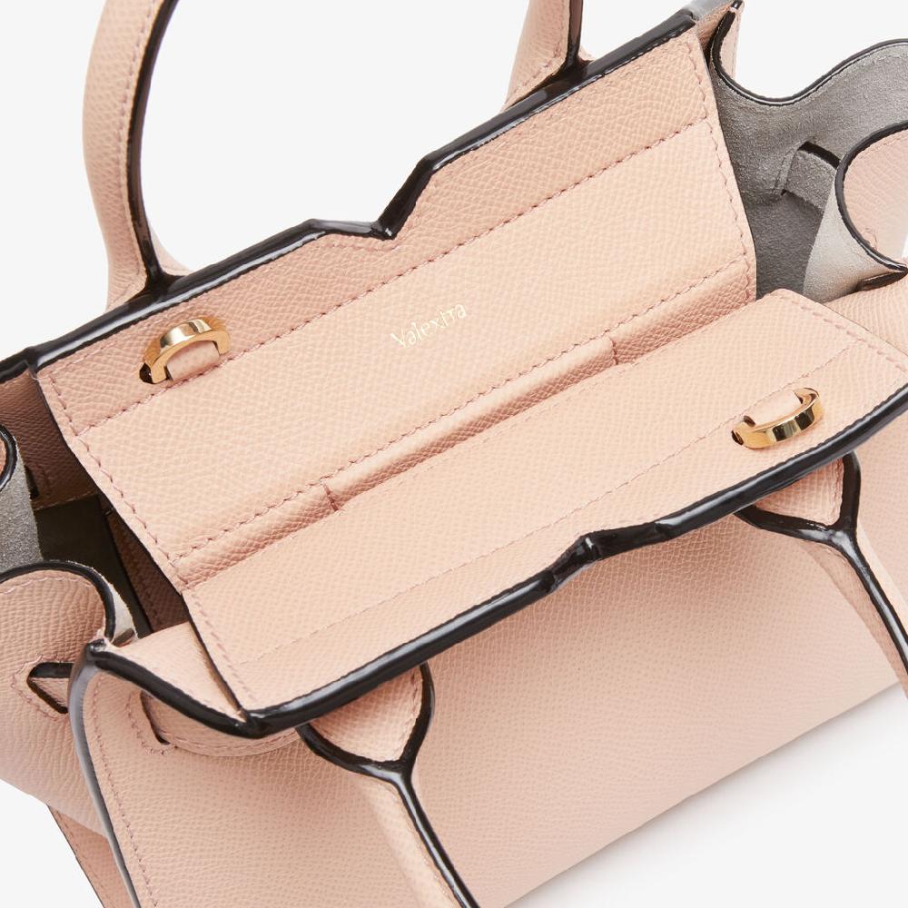 Valextra Borsa a Tracolla Milano Micro | Pelle di vitello Millepunte Soft | Rosa Bonne Mine | Valextra In Linea