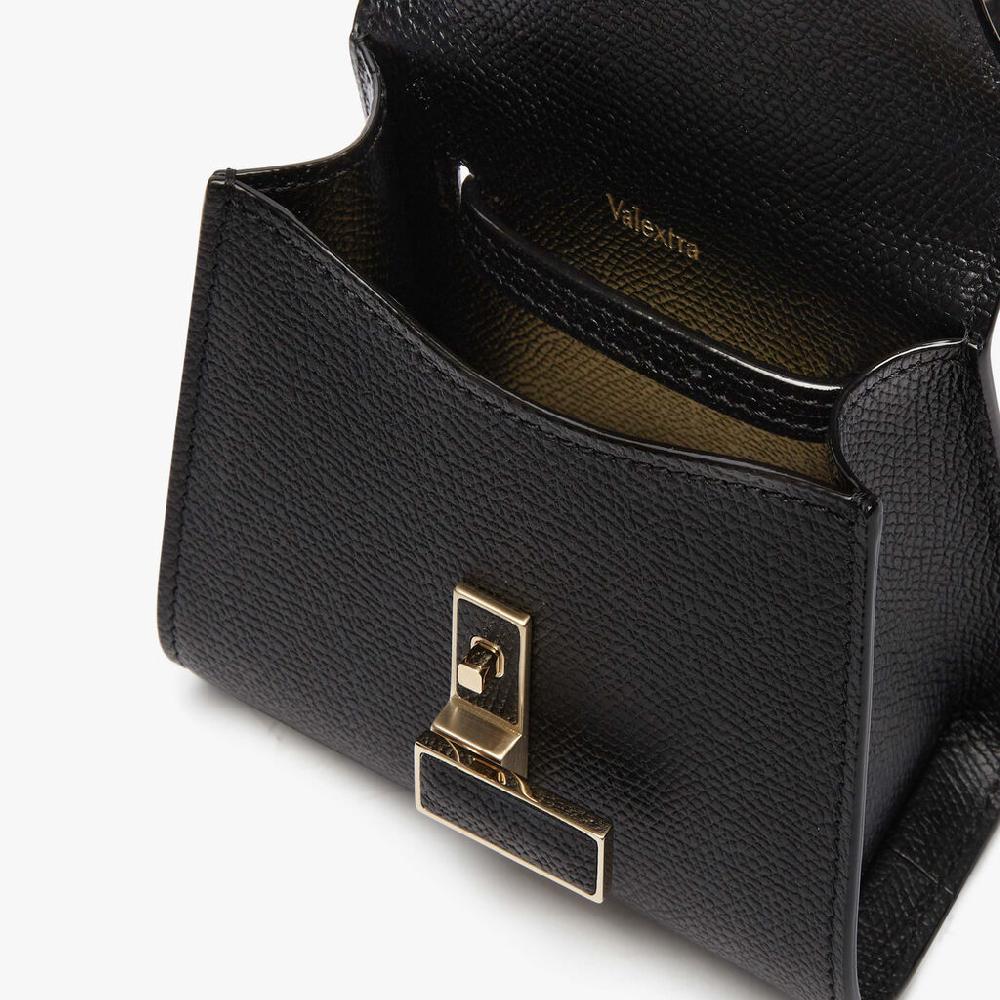 Valextra Borsa cintura compatta da Donna in Pelle Nera | Valextra Iside Vendita