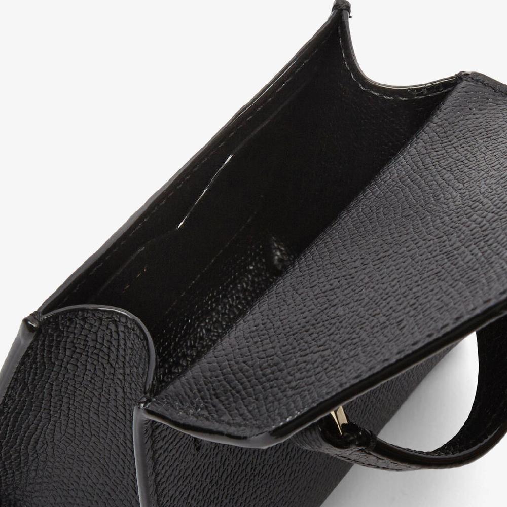 Valextra Borsa cintura compatta da Donna in Pelle Nera | Valextra Iside Vendita