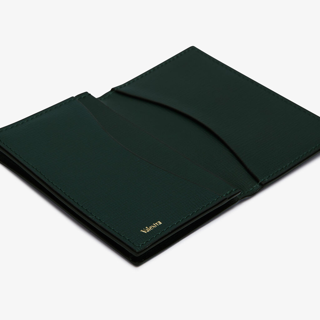 Valextra Porta carte di credito elegante in Pelle Verde | Valextra Soddisfazione Garantita