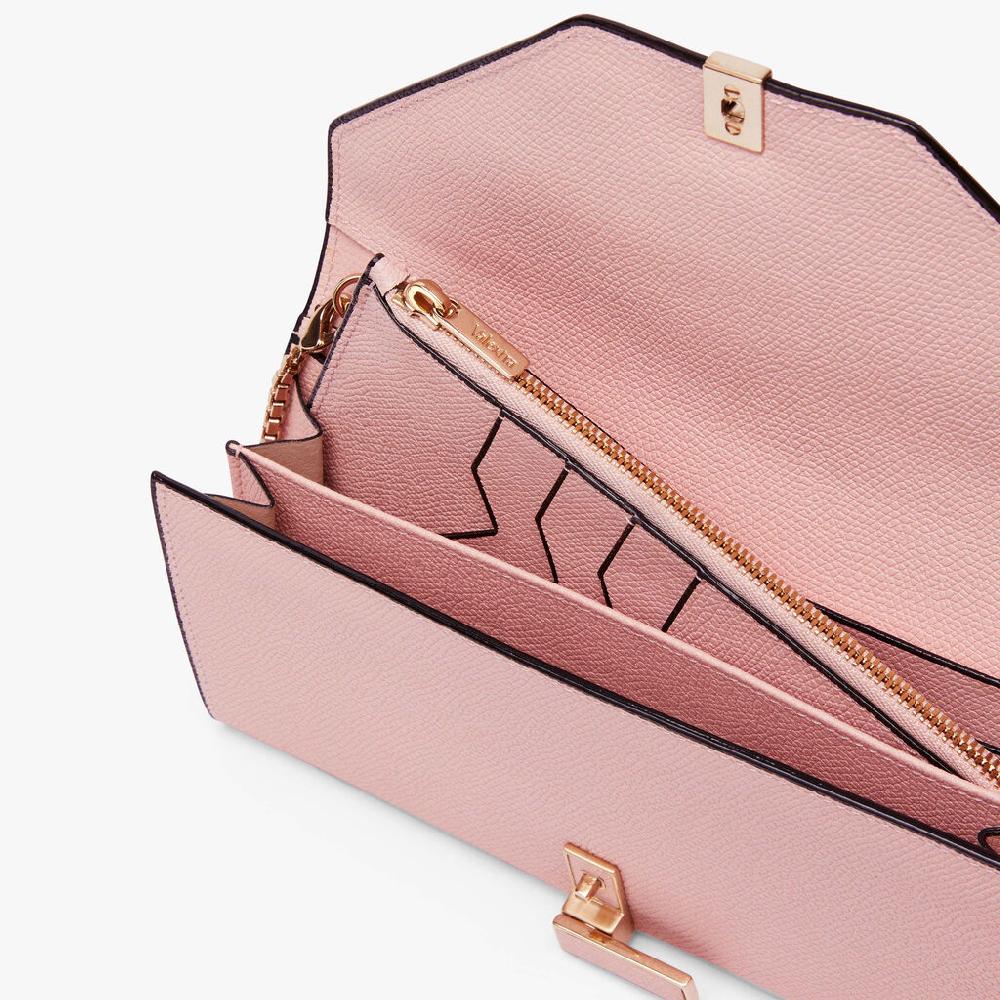 Valextra Portafoglio grande in Pelle Rosa | Valextra Iside Shopping Online