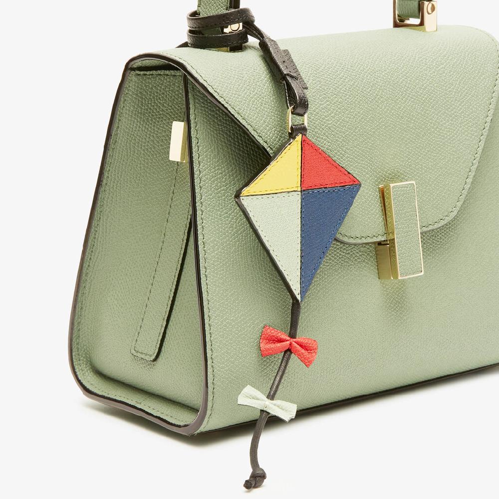 Valextra Charm Aquilone | Pelle di vitello Millepunte | Verde Menta/Blu Zaffiro/Rosso Cremisi/Giallo/Nero | Valextra Sottocosto