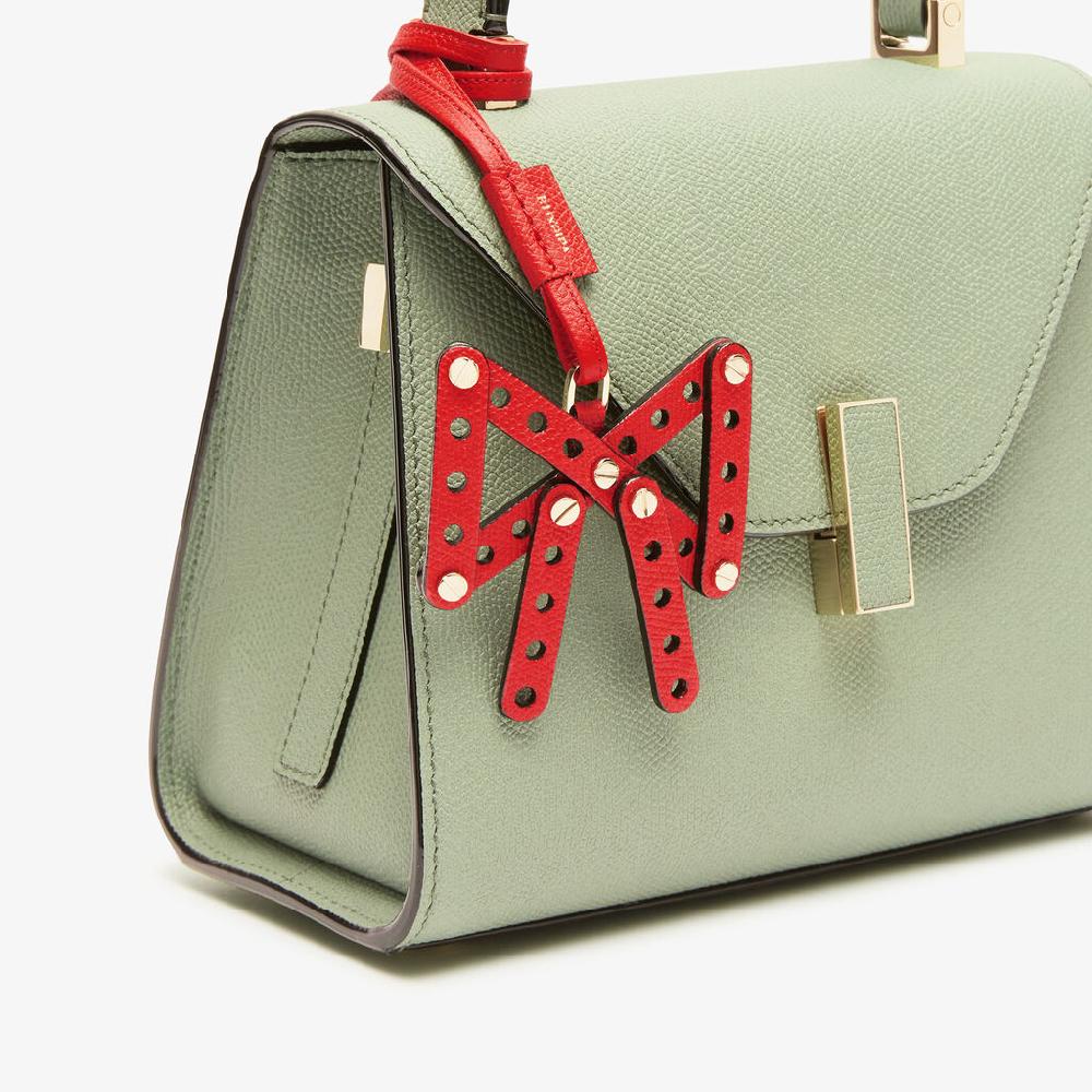 Valextra Charm Engineering Beauty Fiocco | Pelle di vitello Millepunte | Rosso Cremisi | Valextra Novità
