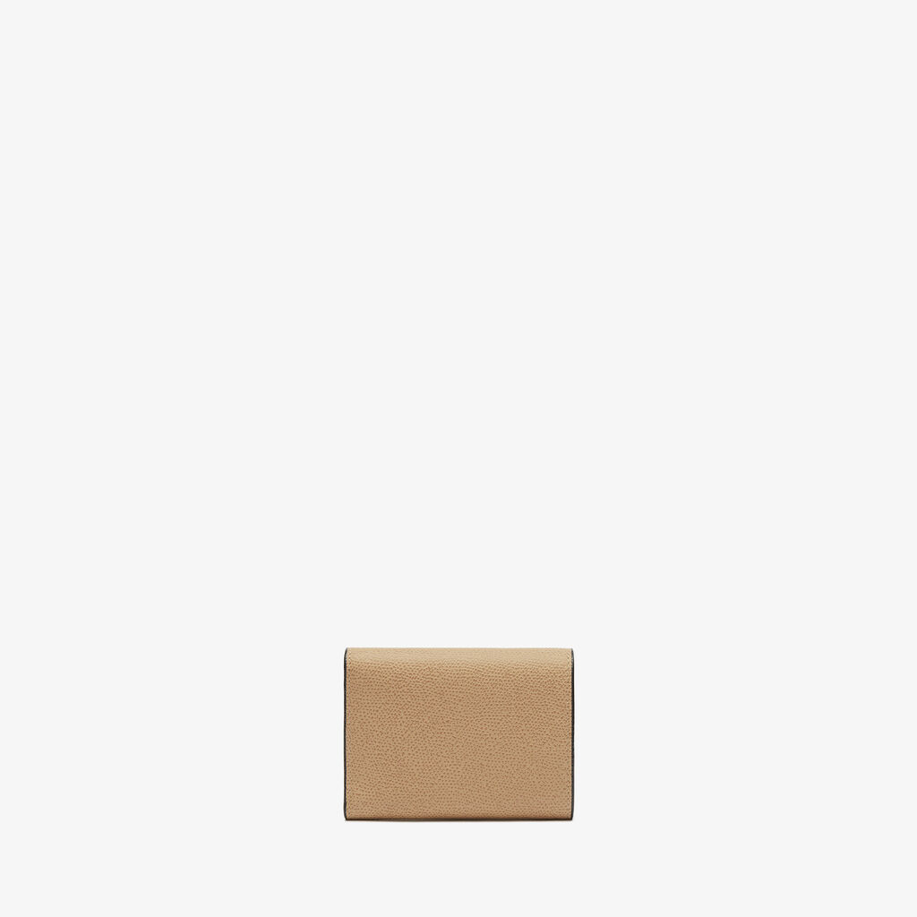 Valextra Portafoglio piccolo di Lusso in Pelle Beige | Valextra Pocket Offerta