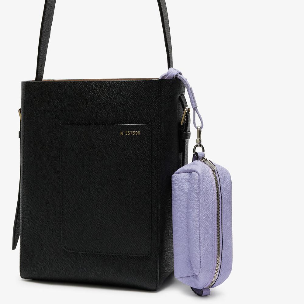 Valextra Trousse da Donna in Pelle Lilla con tracolla | Valextra Online
