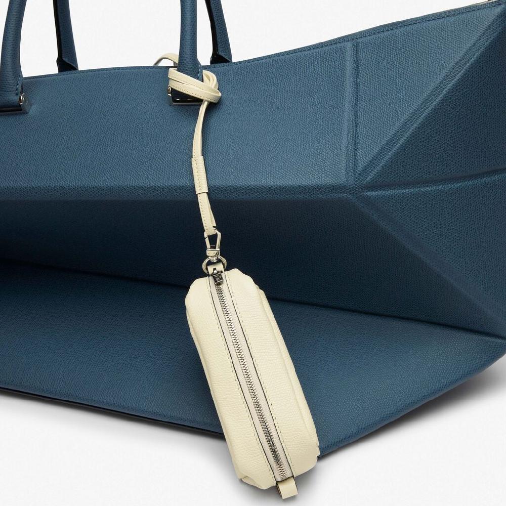 Valextra Micro beauty-case/Micro bag in Pelle Bianca | Valextra Outlet