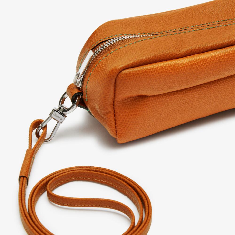 Valextra Trousse da Donna in Pelle Marrone con tracolla | Valextra In Vendita