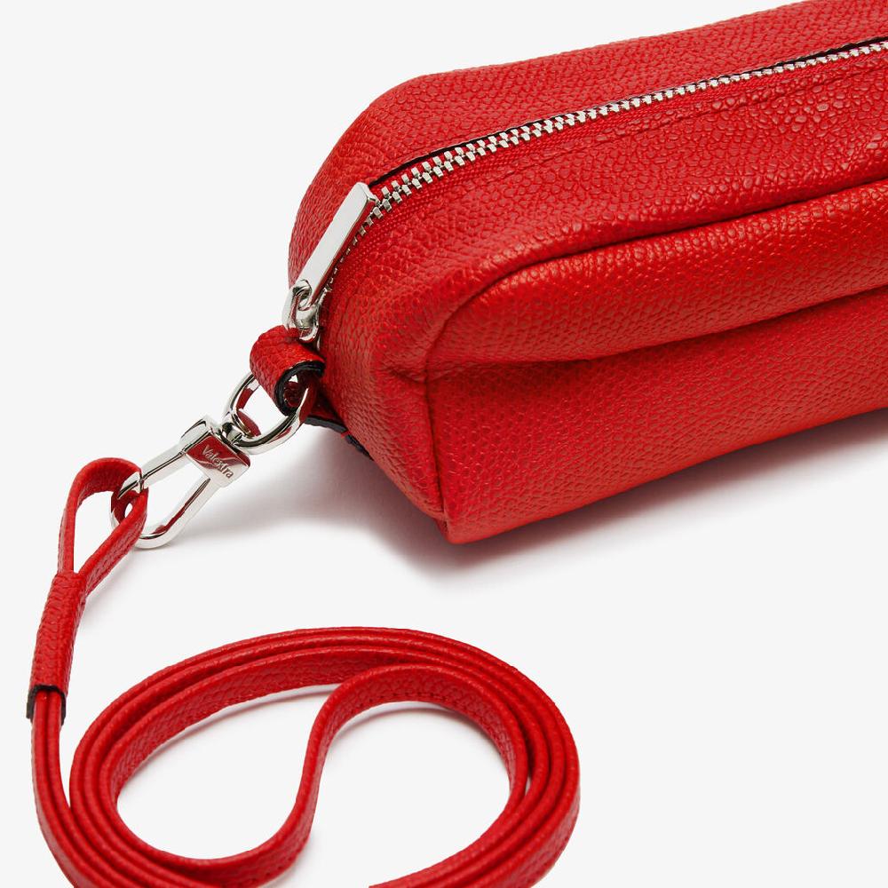 Valextra Trousse da Donna in Pelle Rossa con tracolla | Valextra Saldi