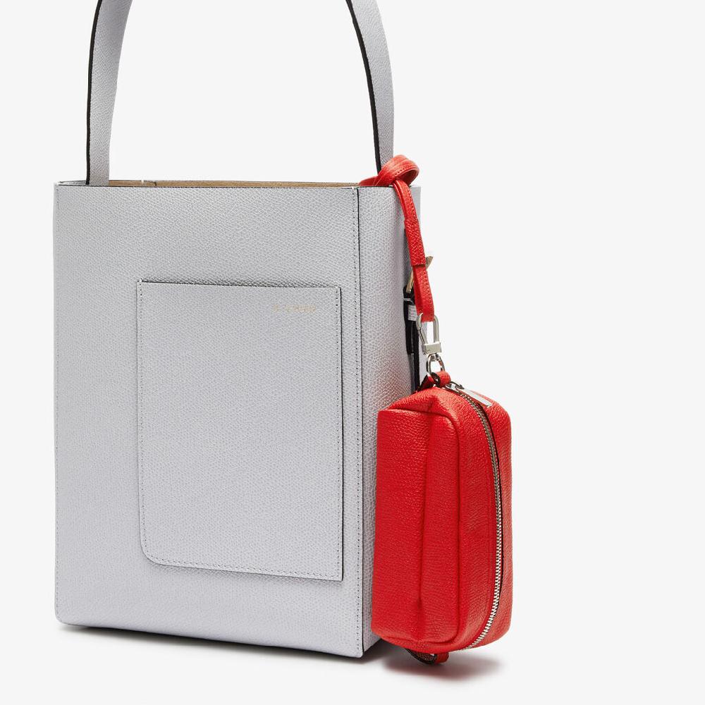 Valextra Trousse da Donna in Pelle Rossa con tracolla | Valextra Saldi