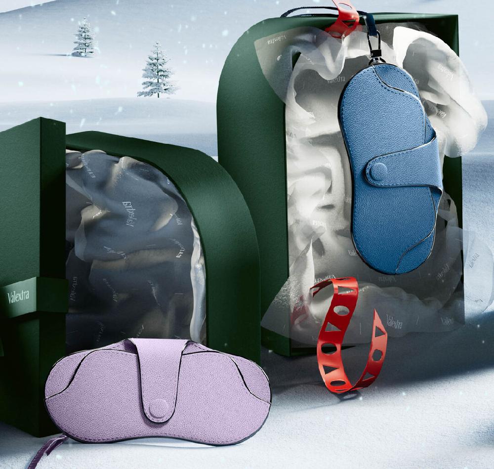 Valextra Custodia occhiali da Donna con laccio di Lusso in Pelle Lilla | Valextra Offerte