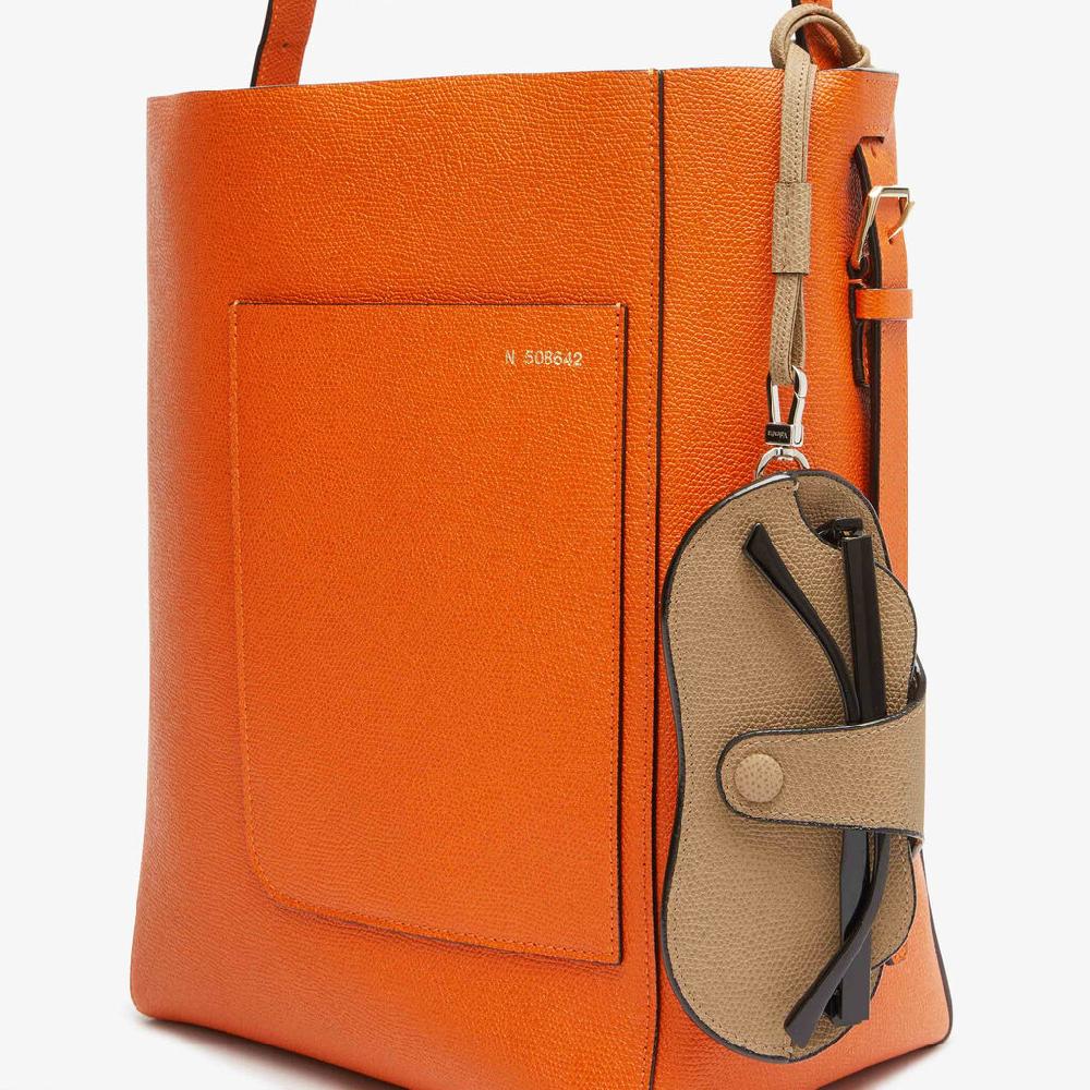Valextra Custodia porta occhiali da Donna in Pelle Beige | Valextra Vendita Calda