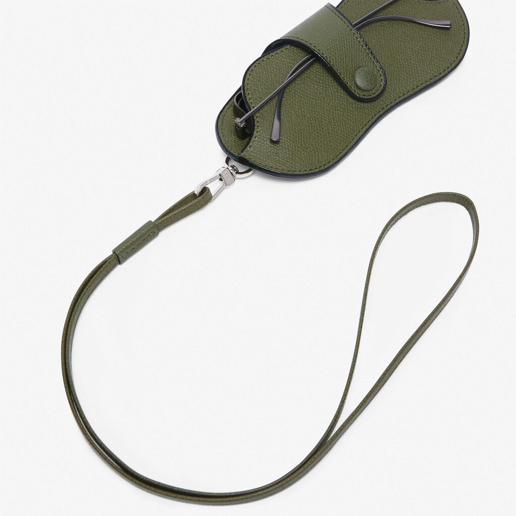 Valextra Custodia occhiali in Pelle Verde Militare | Valextra Moda