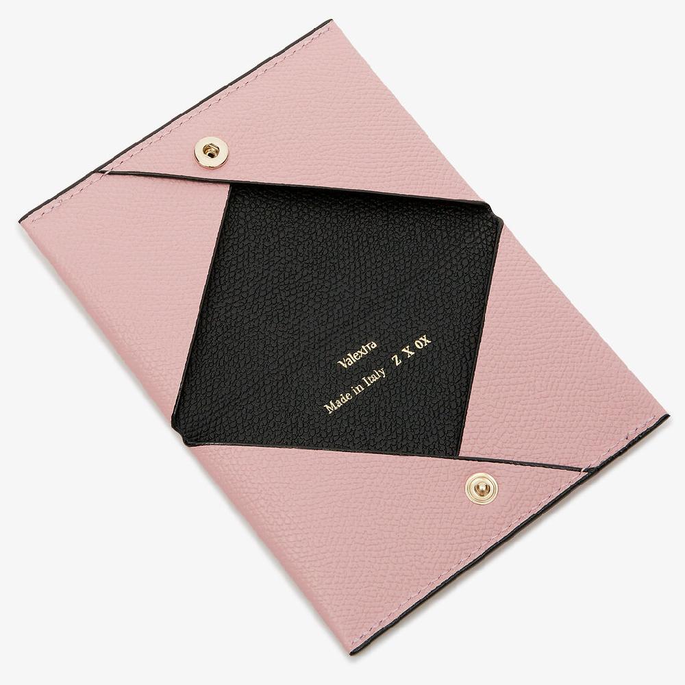 Valextra Porta carte piccolo da Donna in Pelle Rosa | Valextra Italy