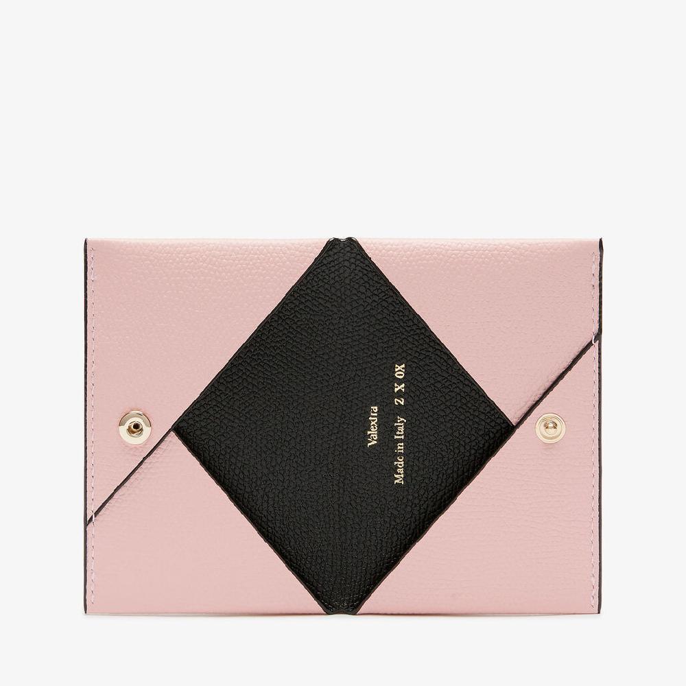 Valextra Porta carte piccolo da Donna in Pelle Rosa | Valextra Italy