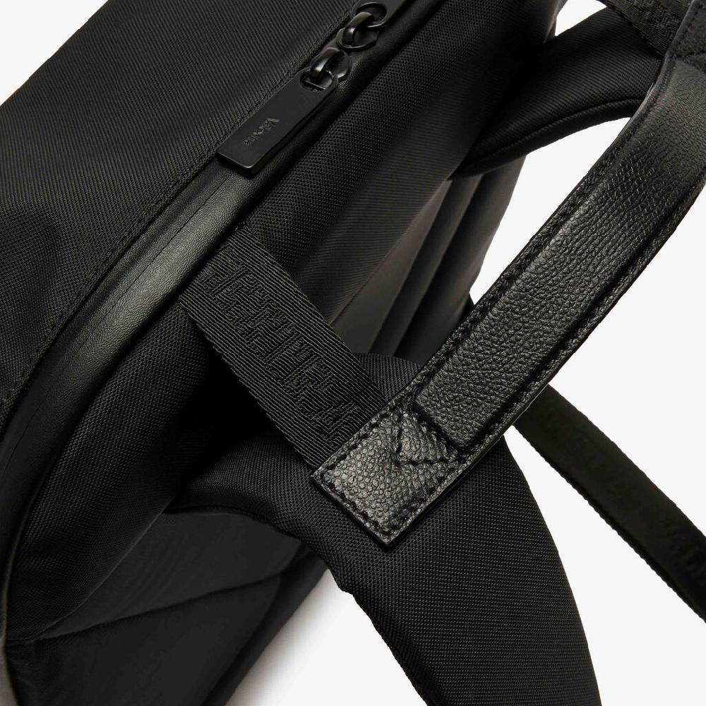 Valextra Zaino di Lusso in Nylon rigenerato e Pelle Nera | Valextra Promozione