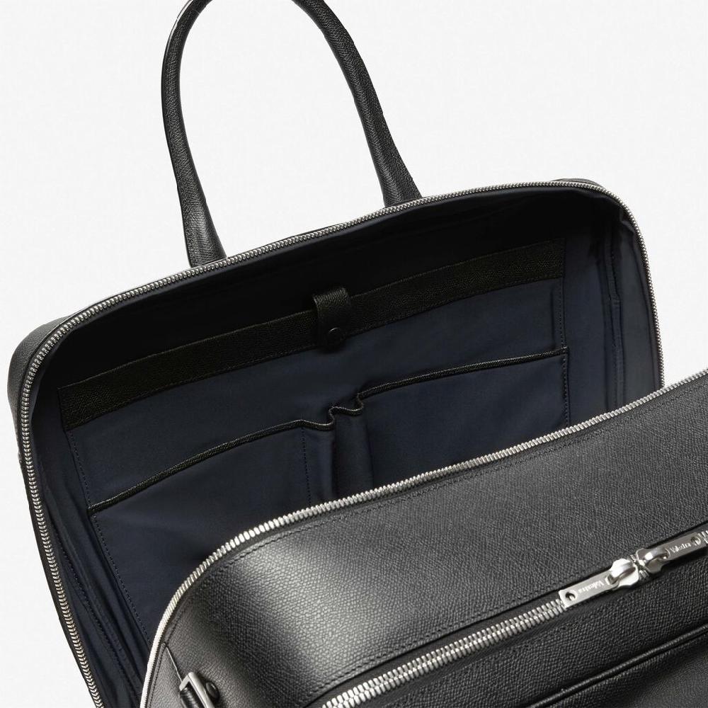 Valextra Valextra Avietta: Borsa business Grande in Pelle Nera Qualità Garantita