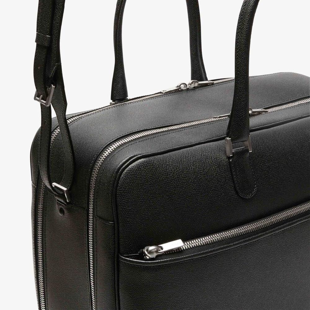 Valextra Valextra Avietta: Borsa business Grande in Pelle Nera Qualità Garantita