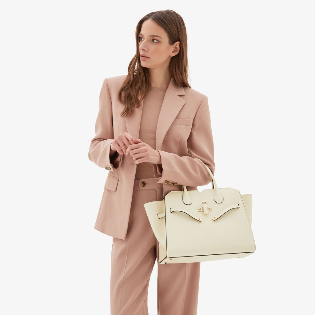 Valextra Borsa a mano da Donna Media Bianca di Lusso | Valextra Prezzo Ridotto