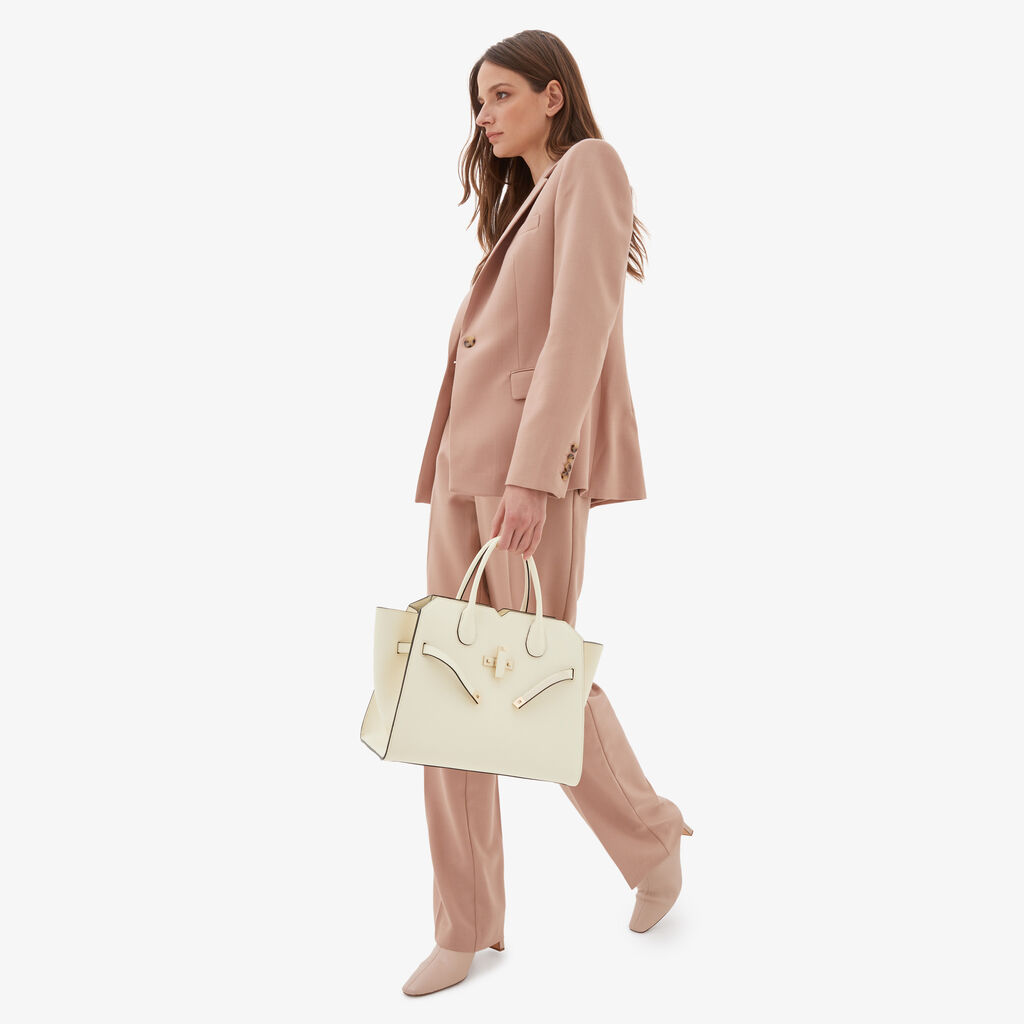 Valextra Borsa a mano da Donna Media Bianca di Lusso | Valextra Prezzo Ridotto
