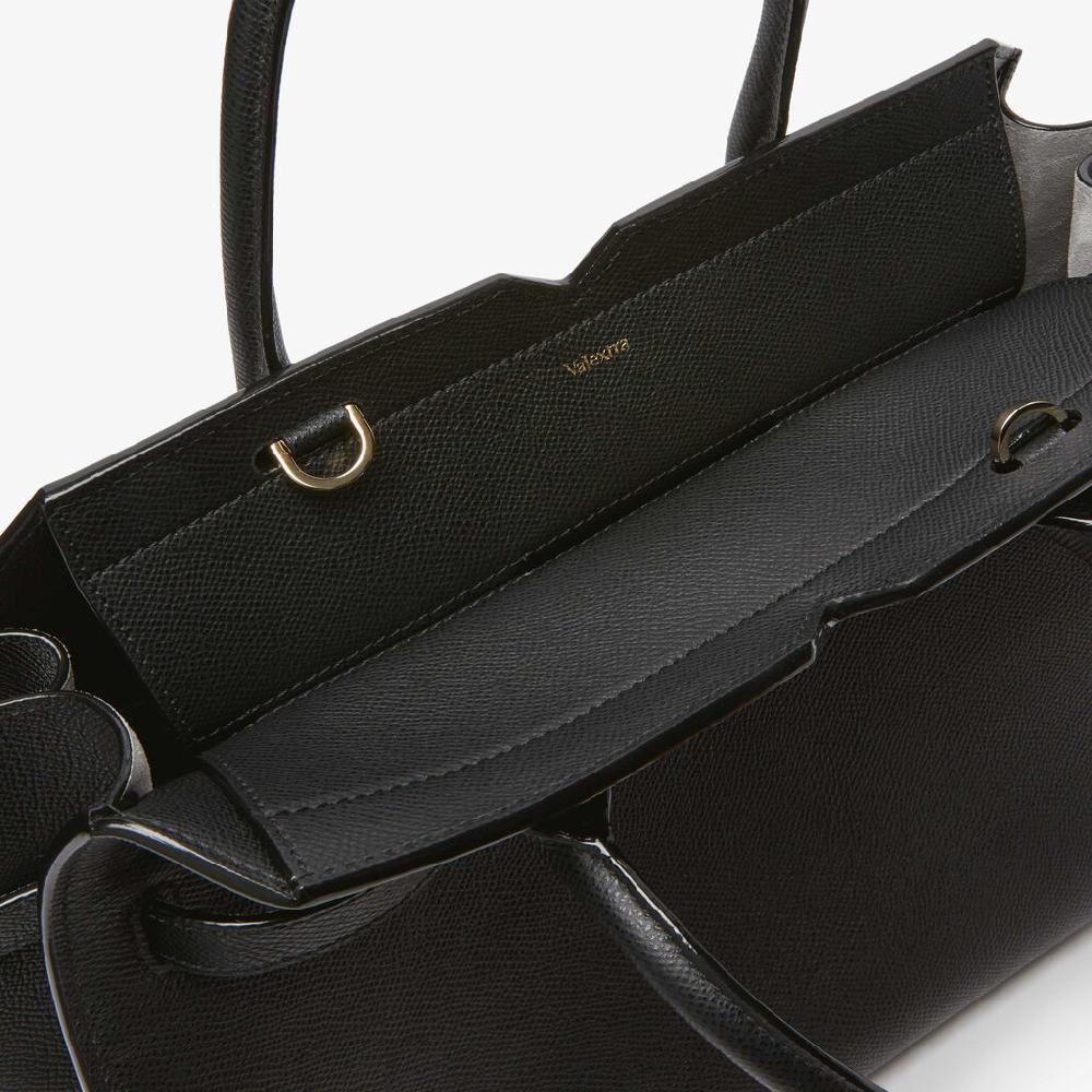 Valextra Borsetta a mano da Donna Media Nera di Lusso | Valextra Sottocosto