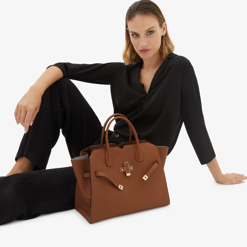 Valextra Borsa a due manici da Donna di Lusso Marrone | Valextra Novità