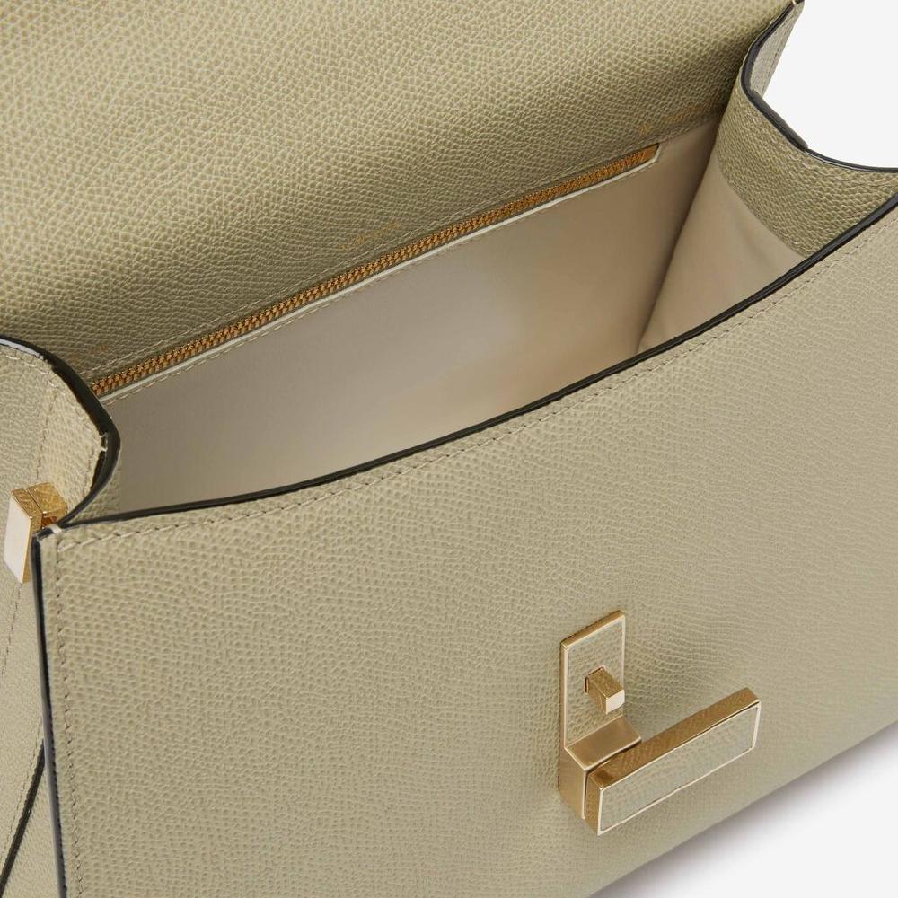 Valextra Borsetta a mano da Donna Media in Pelle Verde tundra | Valextra Iside Offerta