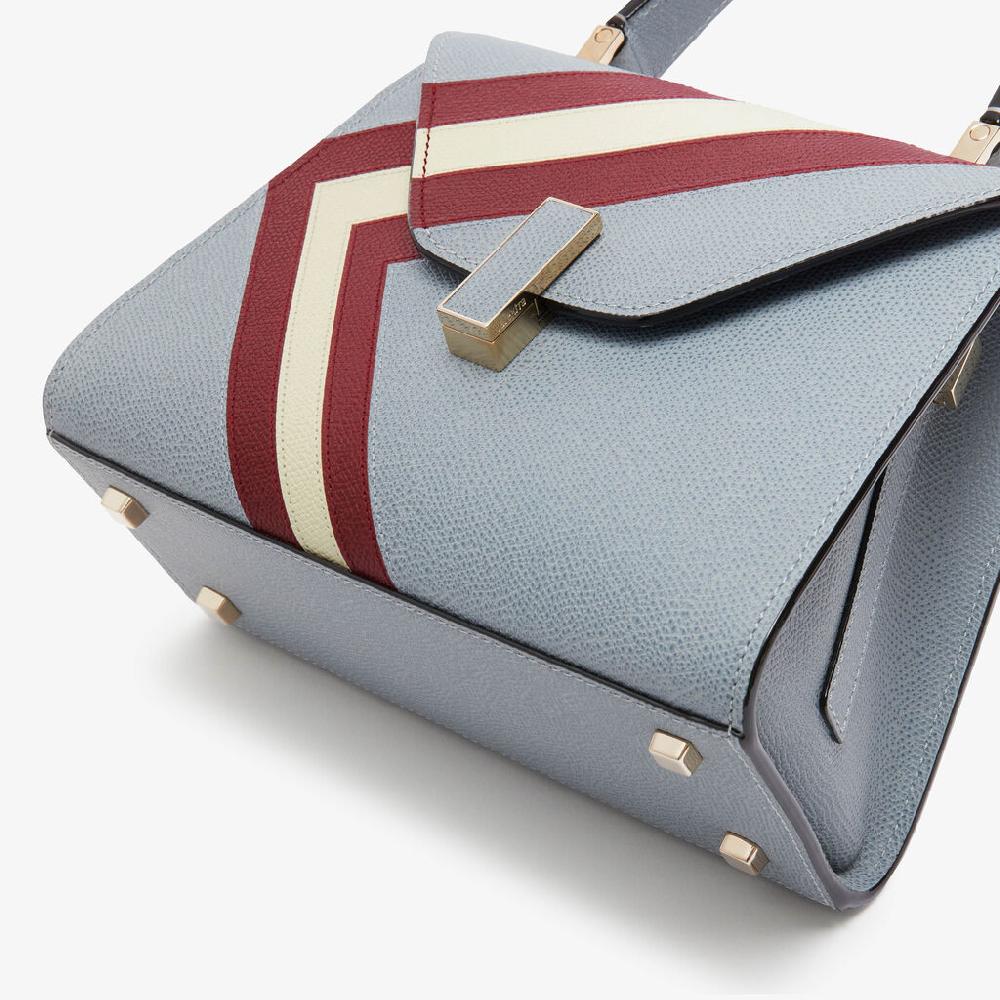 Valextra Borsa Donna Pelle intarsia Blu e Boreaux | Valextra Iside Outlet