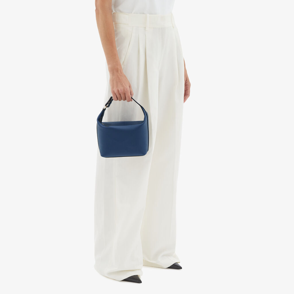 Valextra Portafoglio grande di Lusso in Pelle Blu Zaffiro | Valextra Saldi