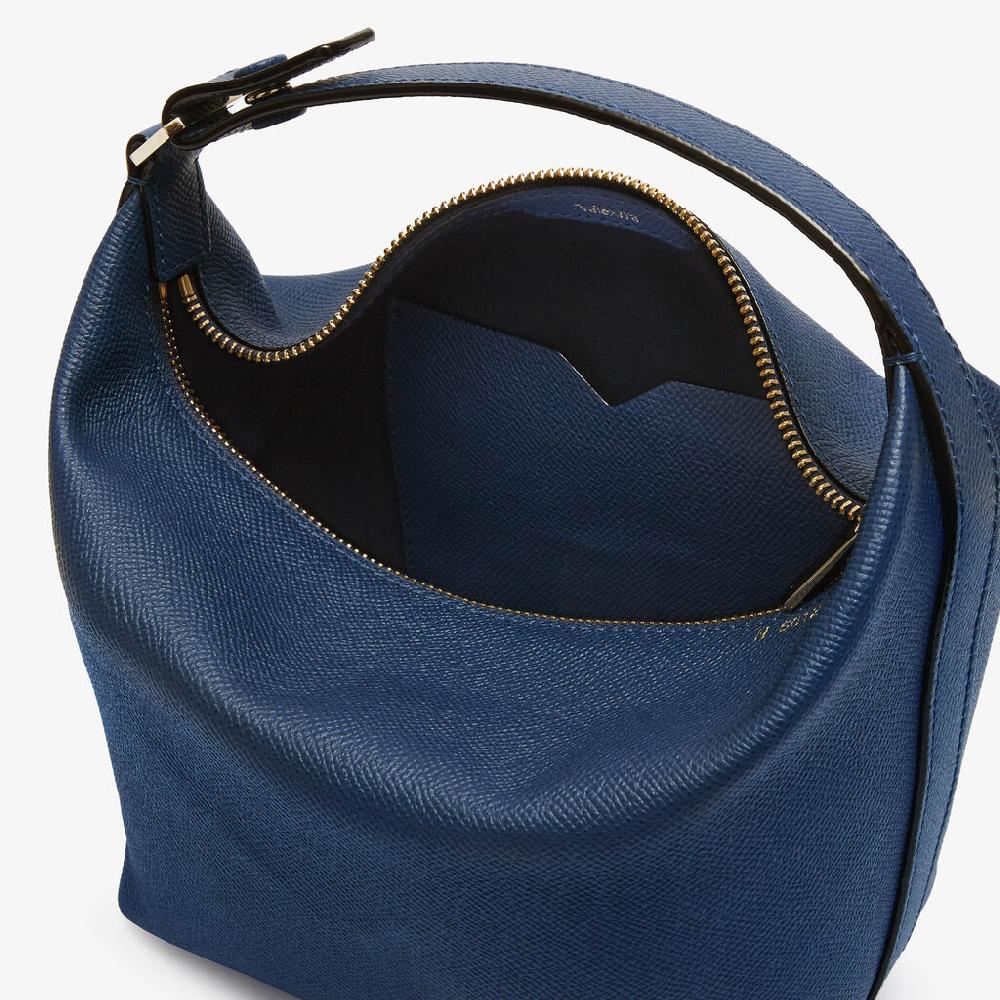 Valextra Portafoglio grande di Lusso in Pelle Blu Zaffiro | Valextra Saldi
