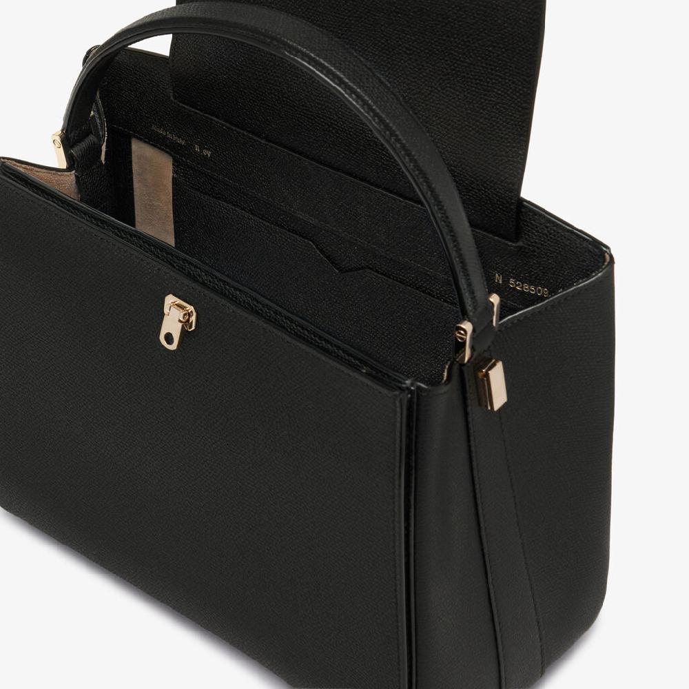 Valextra Borsa a mano da Donna in Pelle Nera | Valextra Brera Saldi Di Fabbrica