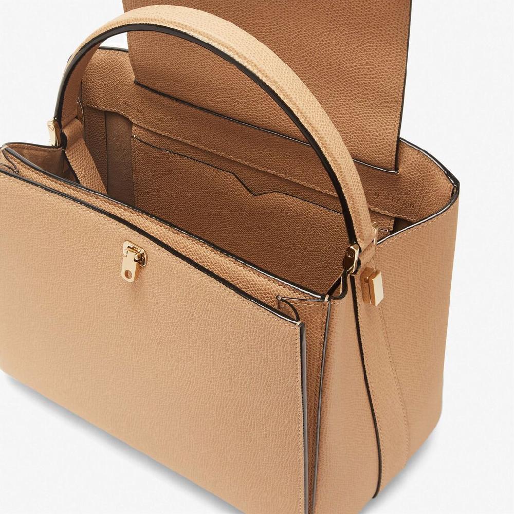 Valextra Borsetta a mano in Pelle Beige con tracolla | Valextra Brera I Più Venduti