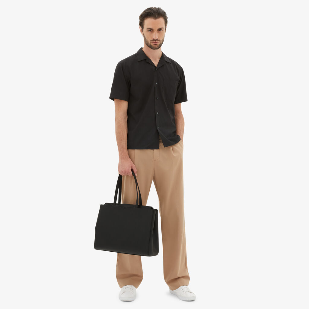 Valextra Shopping bag orizzontale da Uomo in Pelle Nera | Valextra V-Line Fino Al -60%