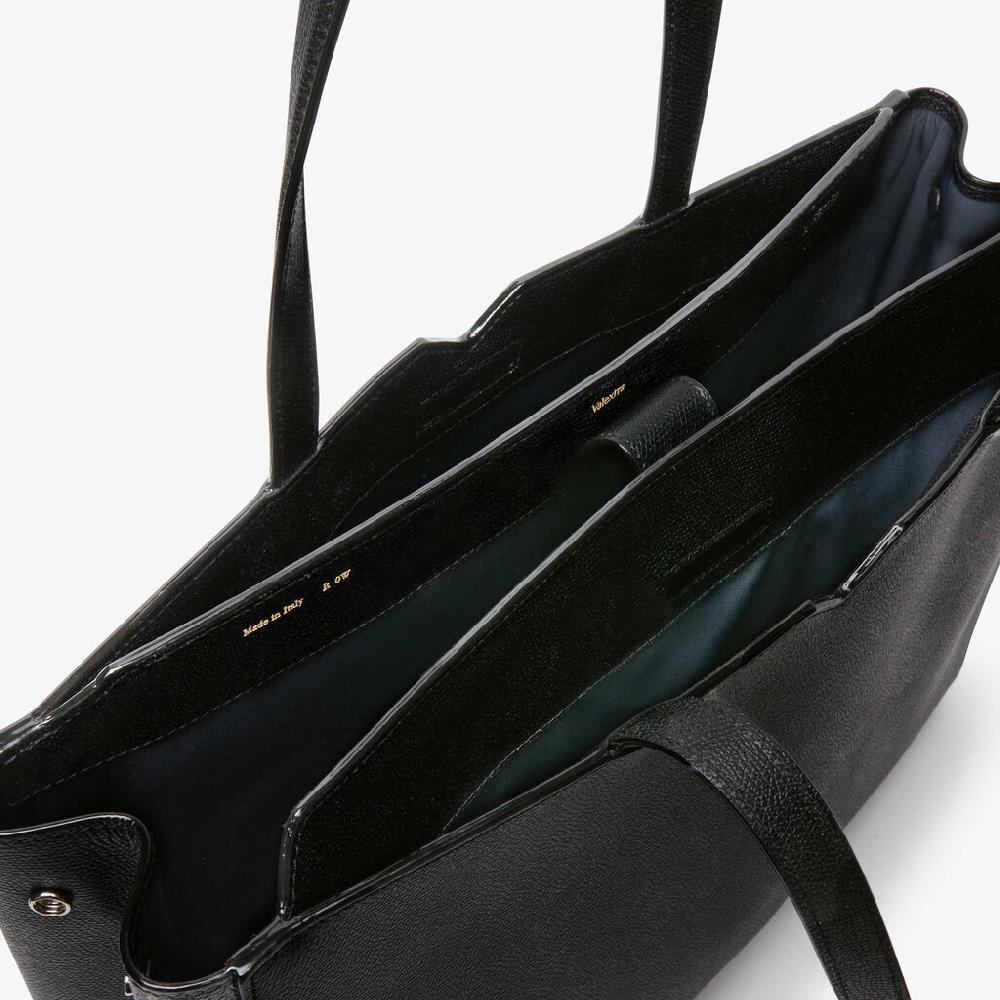 Valextra Shopping bag orizzontale da Uomo in Pelle Nera | Valextra V-Line Fino Al -60%