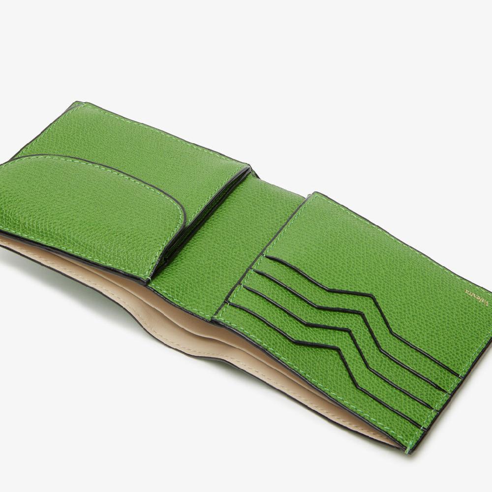 Valextra Portafoglio portamonete da Uomo in Pelle Verde | Valextra Novità