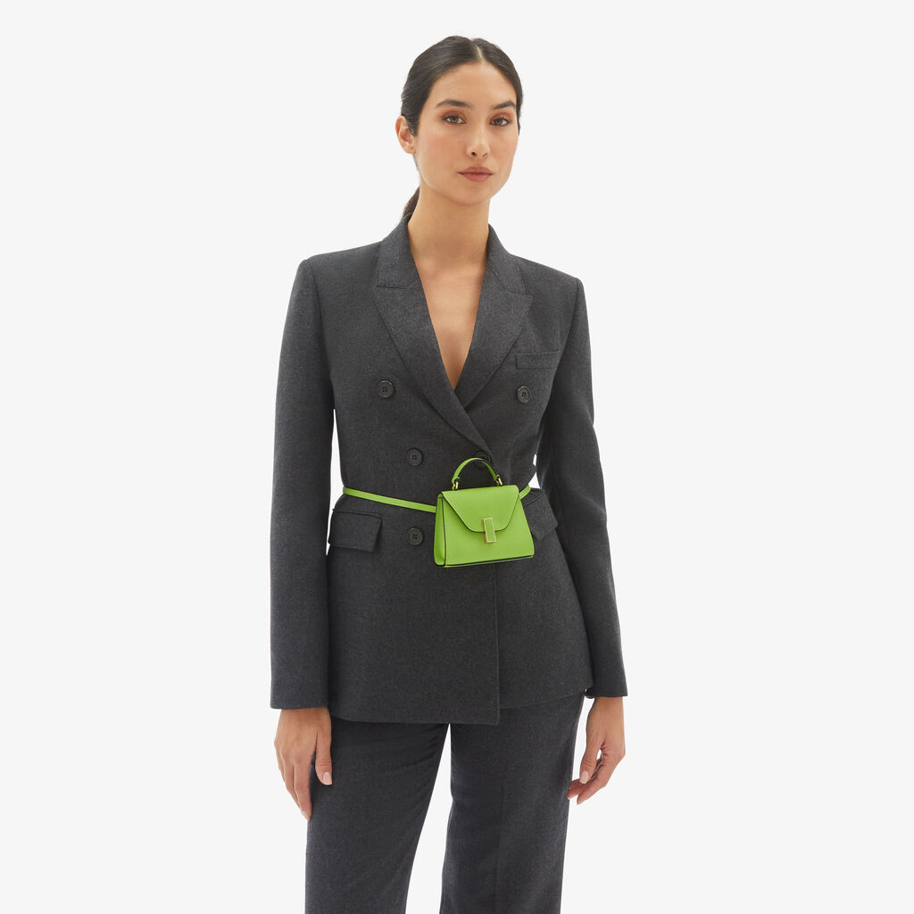 Valextra Borsa Cintura da Donna in Pelle Verde | Valextra Iside Sconto
