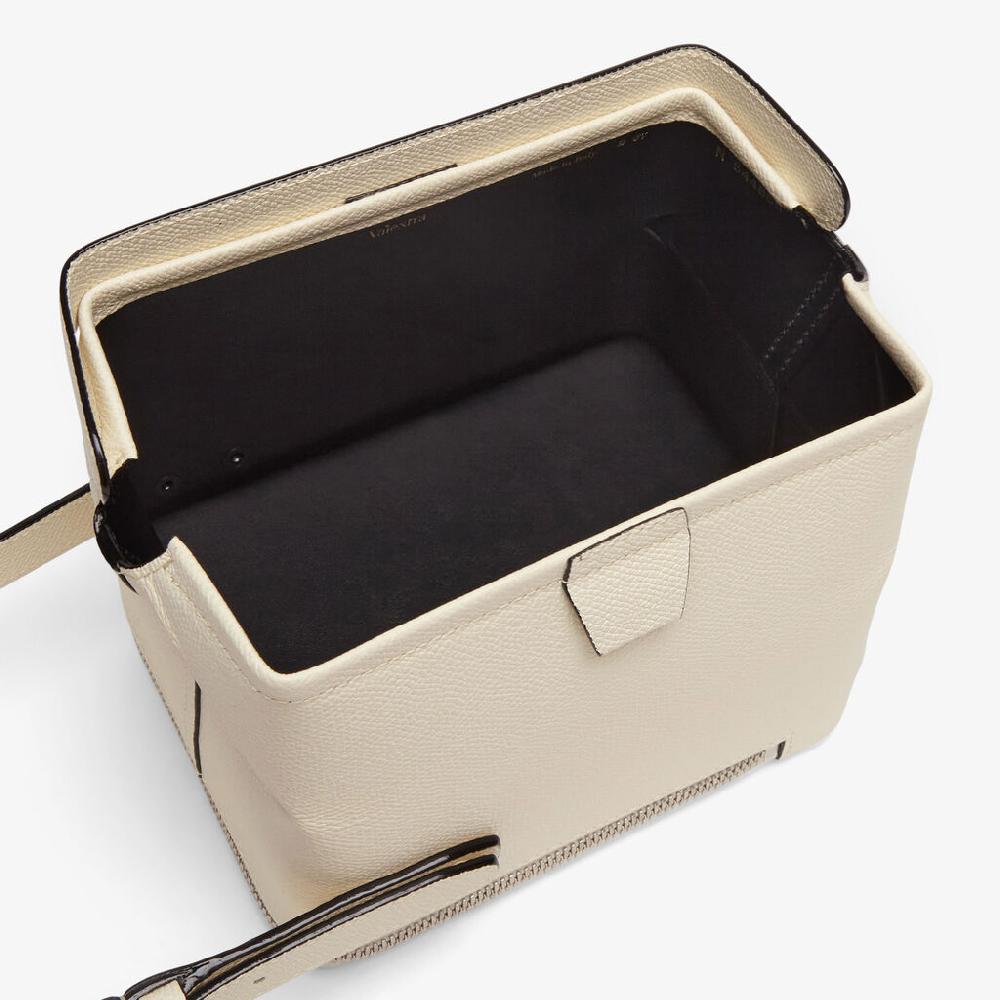 Valextra Borsa a mano Mini in Pelle Bianca | Valextra Tric Trac Offerta