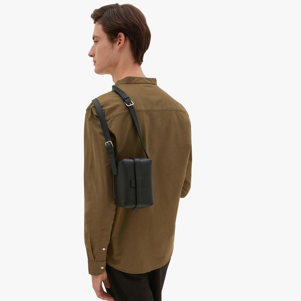Valextra Borsa a tracolla Mini in Pelle Nera | Valextra Tric Trac Economico