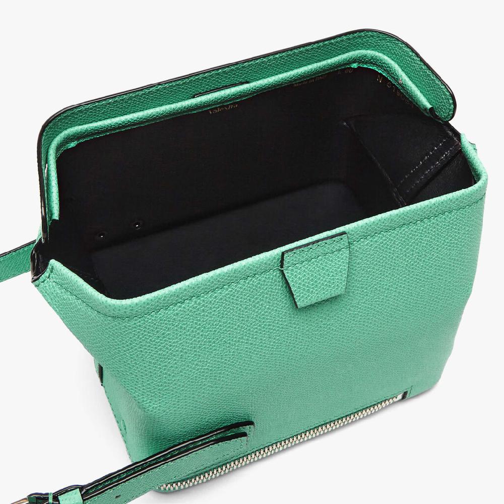 Valextra Borsetta a tracolla Mini in Pelle Verde | Valextra Tric Trac Outlet
