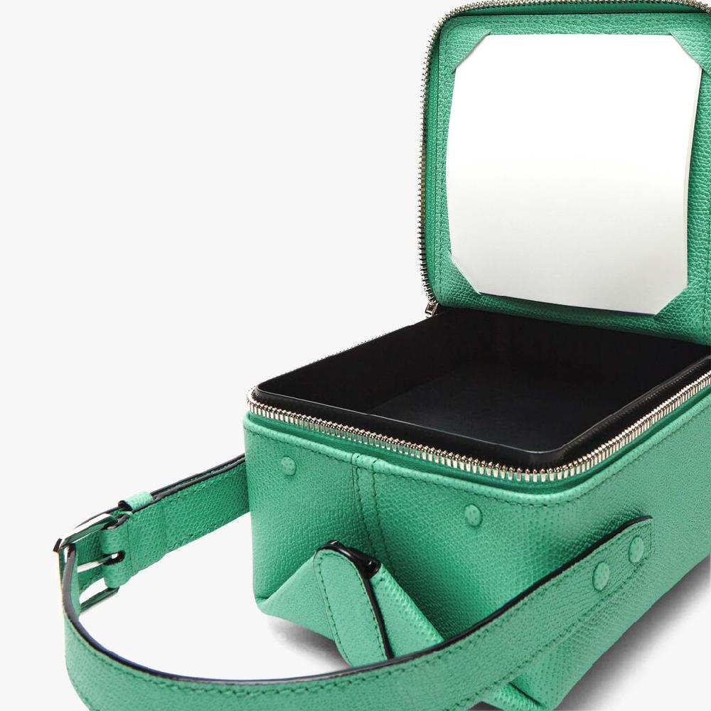 Valextra Borsetta a tracolla Mini in Pelle Verde | Valextra Tric Trac Outlet