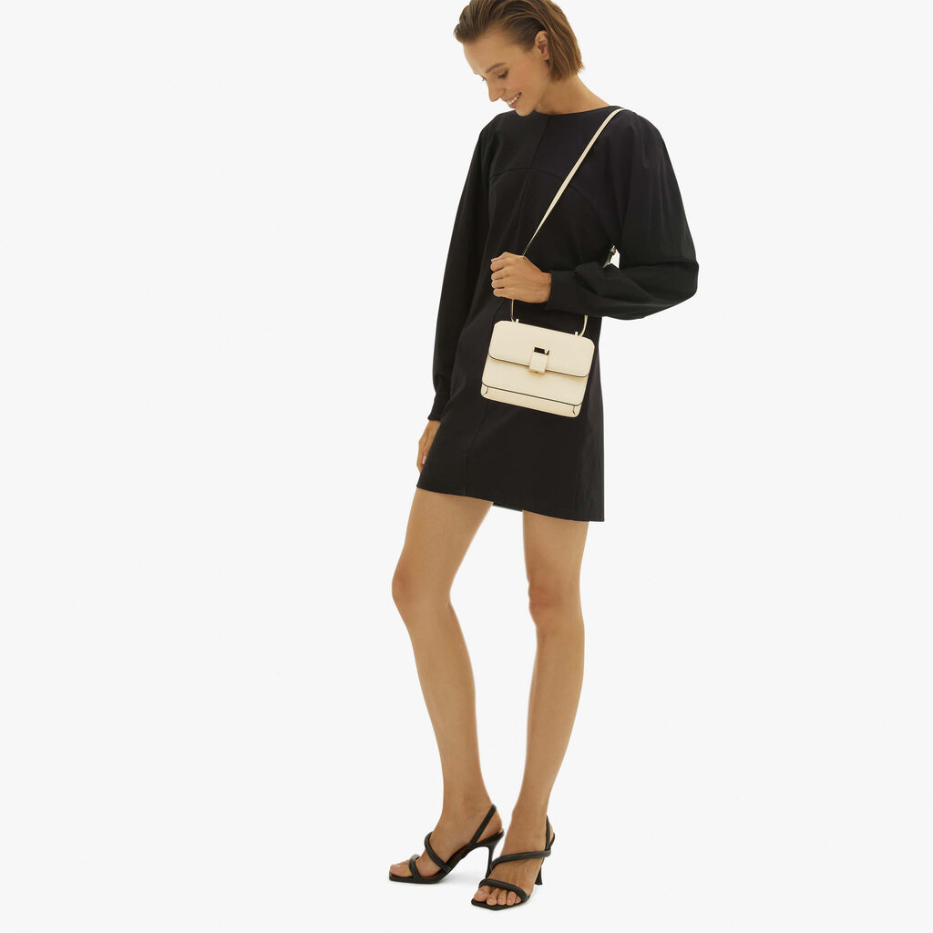 Valextra Borsetta a spalla Mini in Pelle Bianca | Valextra NoLo In Vendita