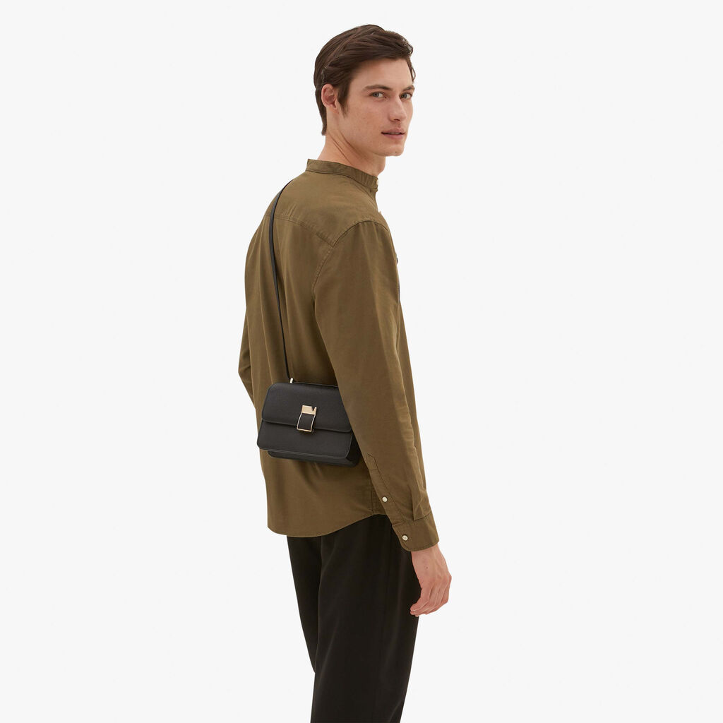 Valextra Borsetta a tracolla Mini in Pelle Nera | Valextra NoLo Saldi