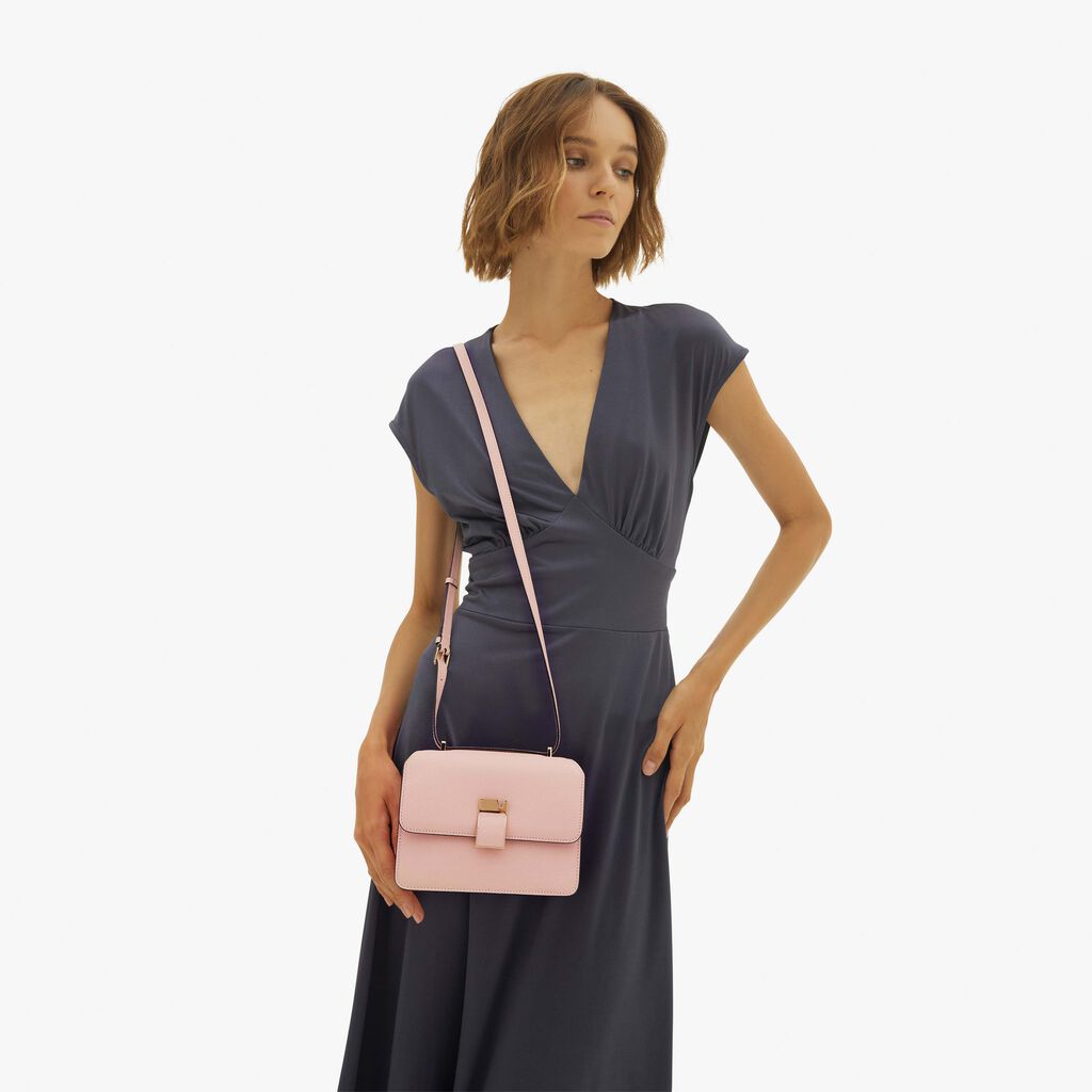 Valextra Borsetta a tracolla elegante NoLo in Pelle Rosa | Valextra Offerte